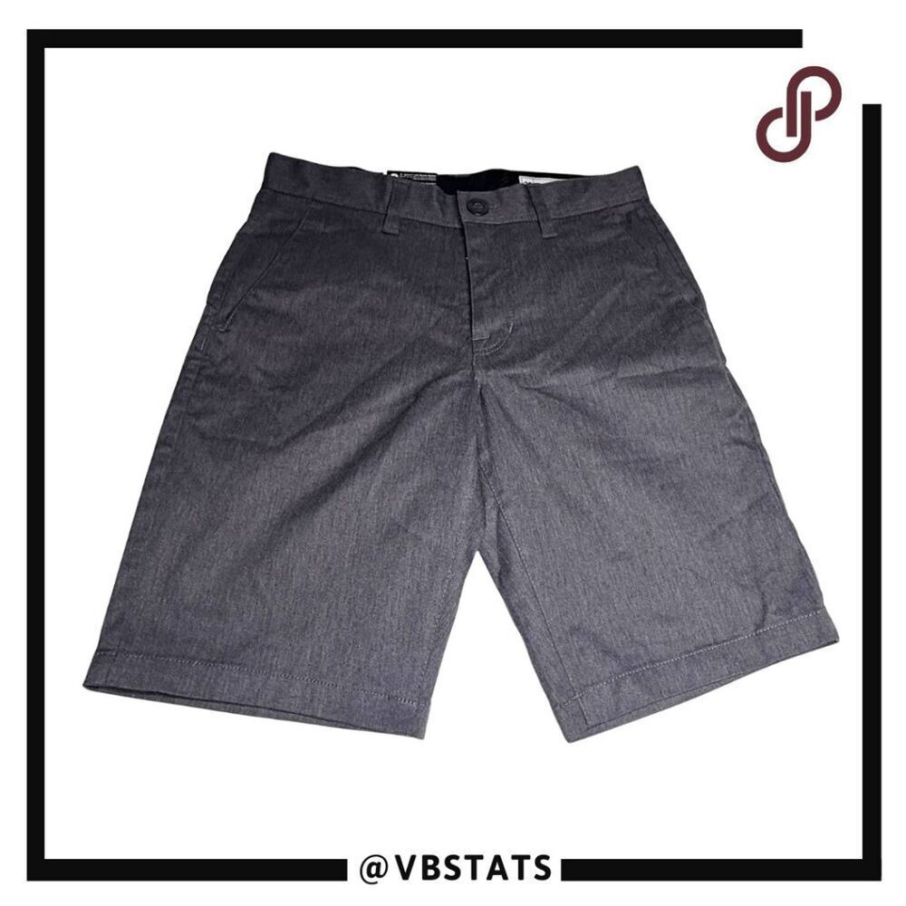 Volcom Men's Flat Front Frickin Modern Straight Chino Shorts Gray Size 28 NWT
